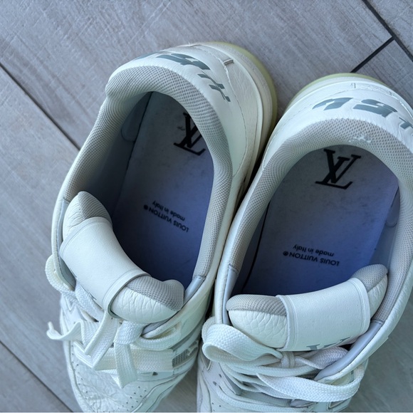 Louis Vuitton White Leather Sneakers - Picture 3 of 8